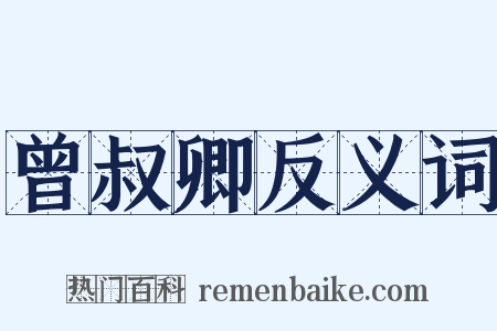 曾叔卿反义词是什么意思的图片